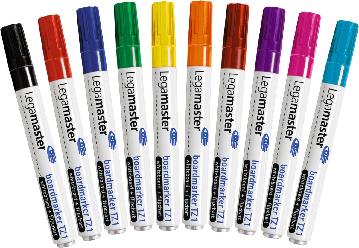 Legamaster 7-110099 boardmarker TZ 1 whiteboardmarker Blå , Brun, Grøn, Rød, Sort, Orange, Violet, Rosa, Lyseblå N/A
