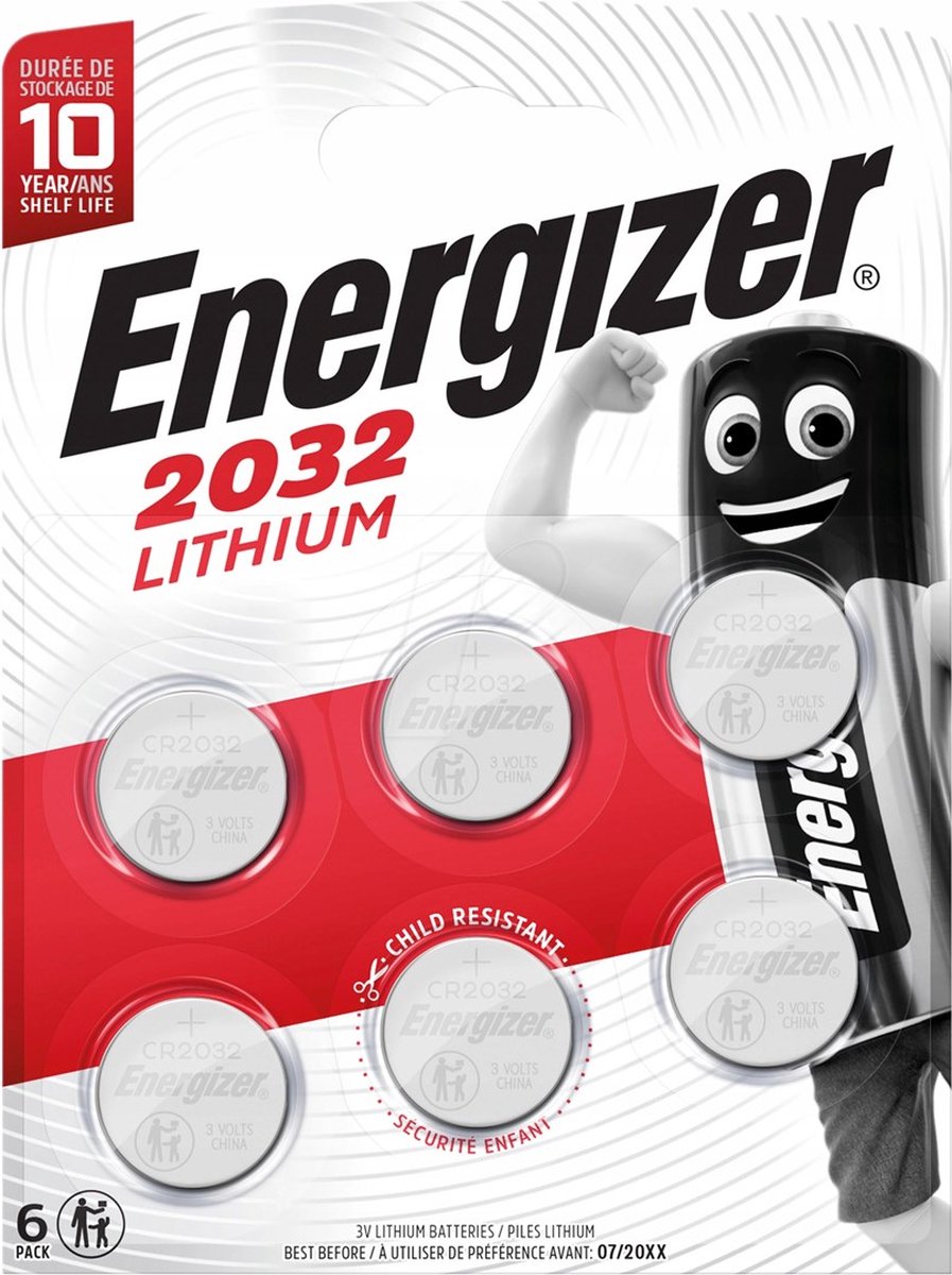 Energizer Knapcellebatteri CR 2032 3 V 6 stk 240 mAh Lithium CR2032