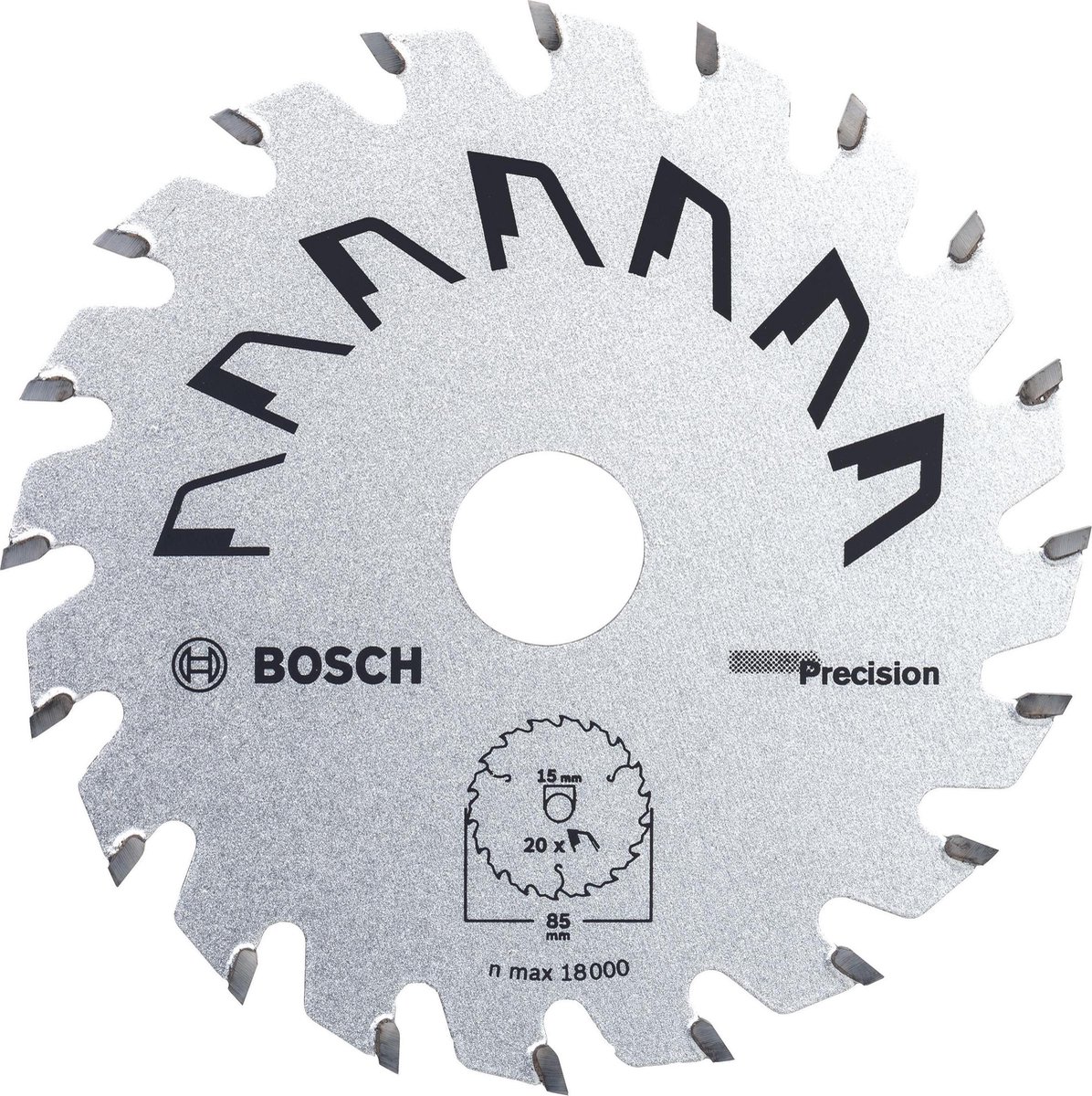Bosch Accessories Precision 2609256D81 Blad til rundsav i hårdtmetal 85 x 15 mm Antal tænder (per tomme): 20 1 stk