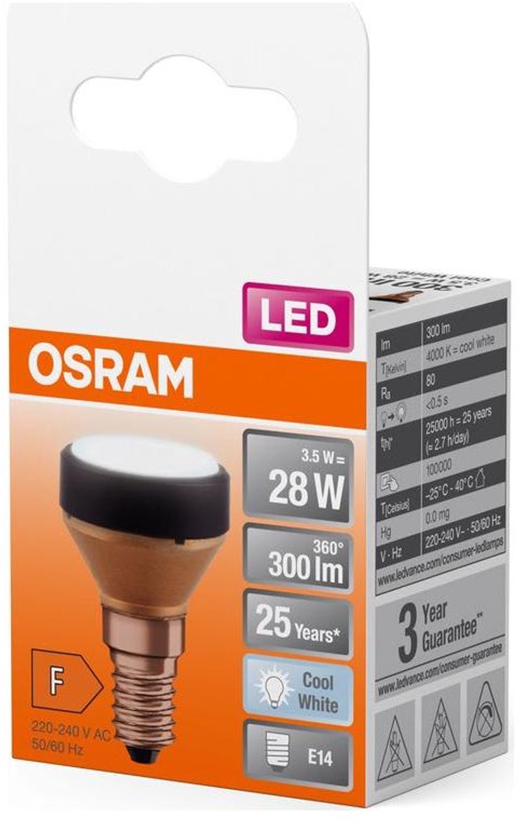 OSRAM HOMELIGHTING 4099854356803 LED (RGB)-lamp EEK F (A - G) E14 3.5 W = 28 W Koldhvid (Ø x L) 35 mm x 54 mm 1 stk