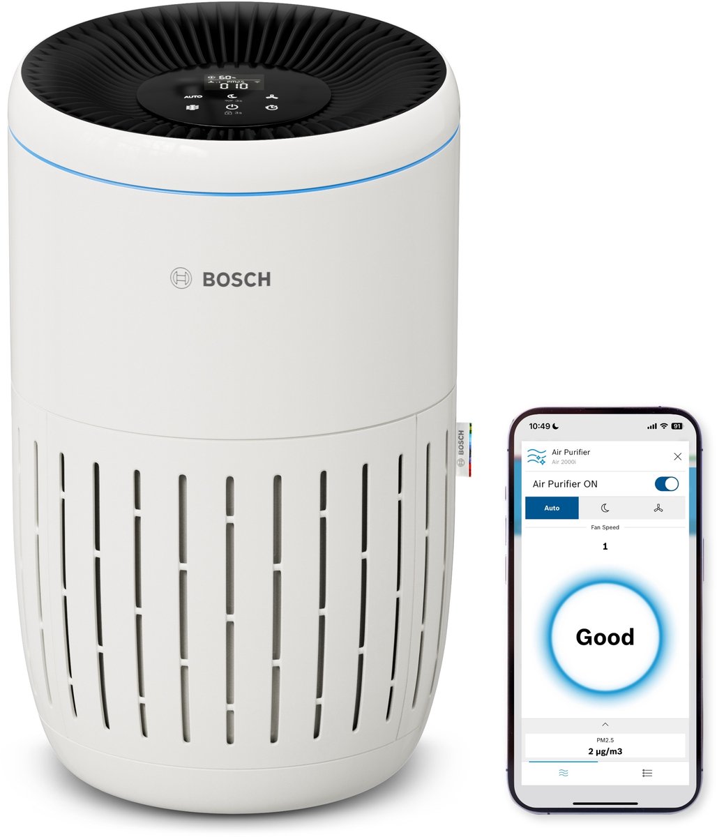 Bosch Home Comfort 7733703375 Air 2000i Luftrenser 37 m² Hvid, Sort