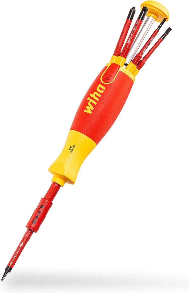 Wiha 41235 Bit-skruetrækker VDE 6 dele Kærv, Pozidriv, Plus/minus