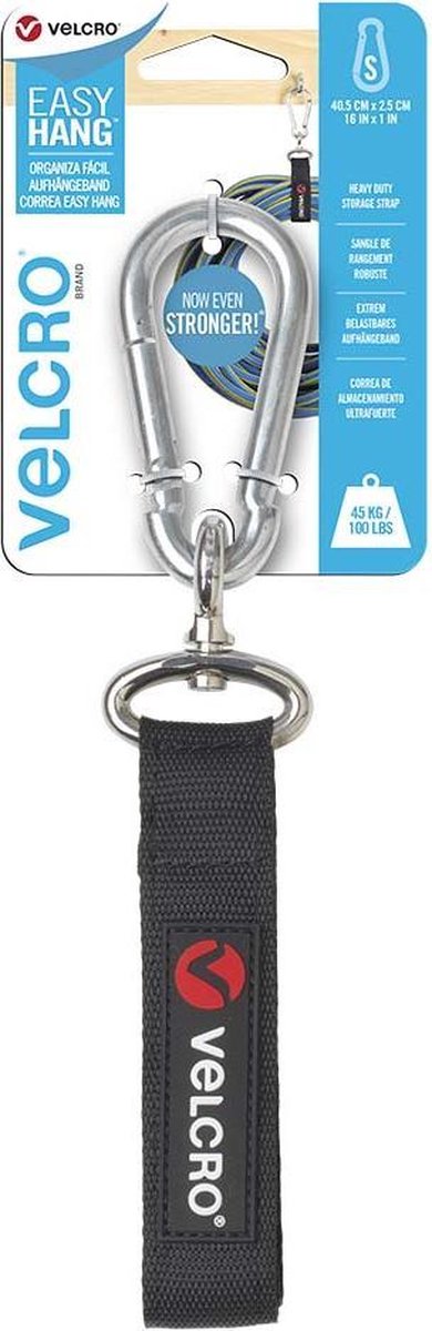VELCRO® Velcrosele med sele Ekstra stærk (L x B) 406 mm x 25 mm Sort 1 stk