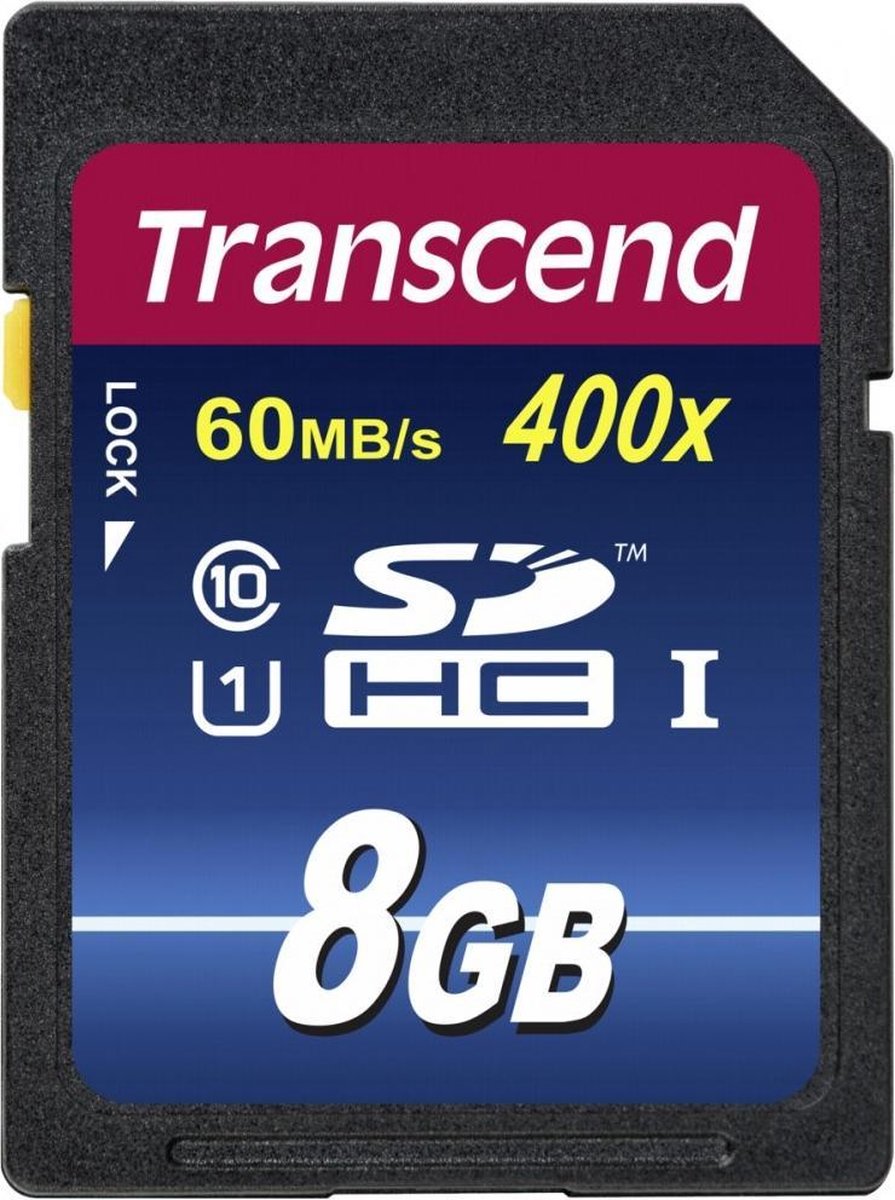 Transcend Premium 400 SDHC-kort 8 GB Class 10, UHS-I