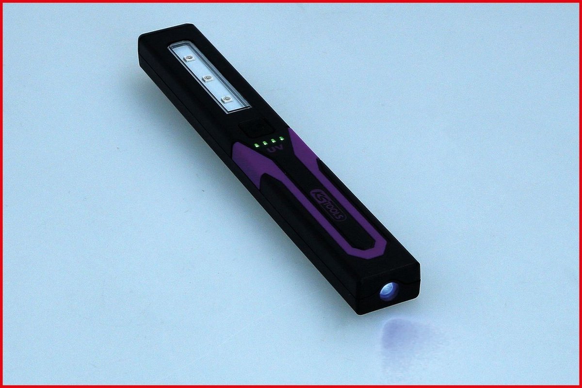 KS Tools eQi UltimateBEAM UV-Lecksuchleuchte 365 eQi UltimateBEAM UV-Lecksuchleuchte 365 UV-LED Arbejdslys Med bælteklemme 8 h