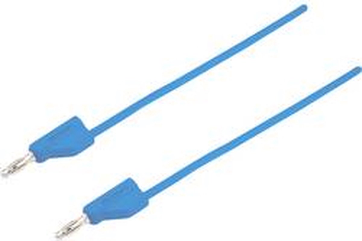 VOLTCRAFT MSB-300 Prøveledning Lamelstik 4 mm Silikone 2.00 m Blå 1 stk