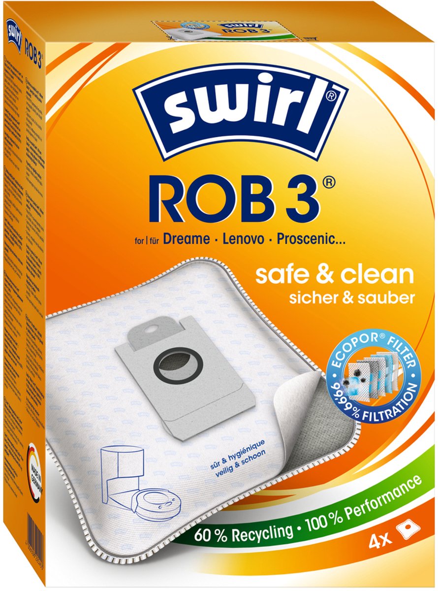 Swirl ROB 3 EcoPor Støvsugerbeholder 4 stk