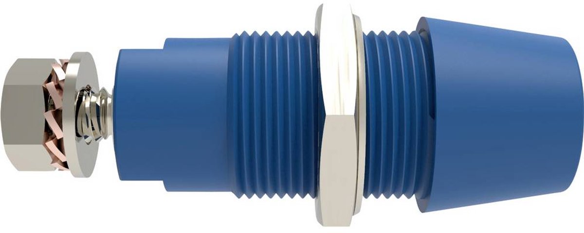 Schützinger DI SAB 9430 Ni / BL Sikkerhedsmonteringsbøsning lige Stift-diameter: 4 mm Blå 1 stk Piece