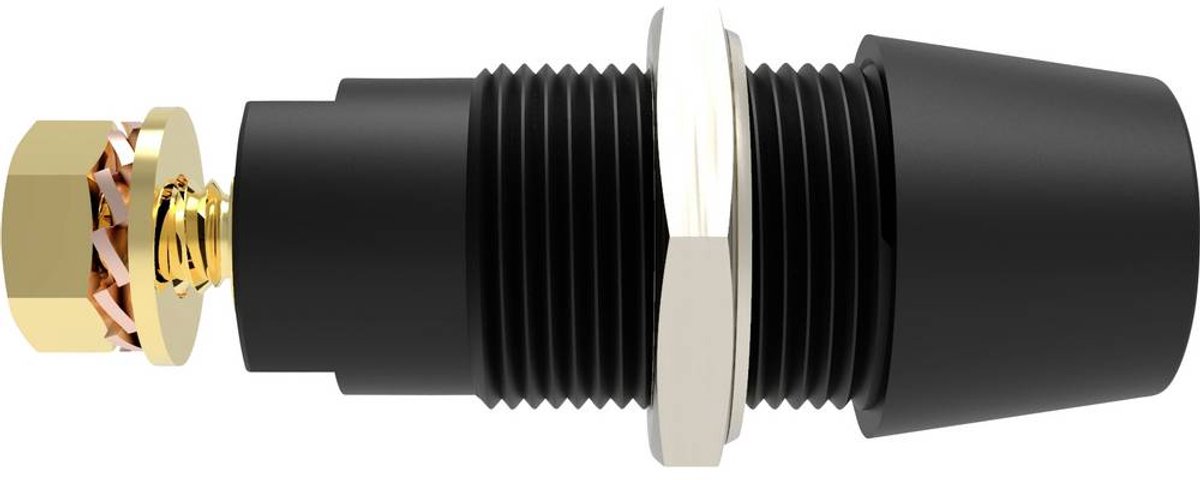 Schützinger DI SAB 9430 Au / SW Sikkerhedsmonteringsbøsning lige Stift-diameter: 4 mm Sort 1 stk Piece