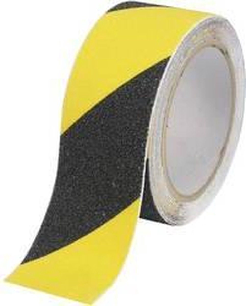 Skridsikker tape Conrad Components Sugo sort, gul (L x B) 5 m x 50 mm indhold: 1 rulle(r)