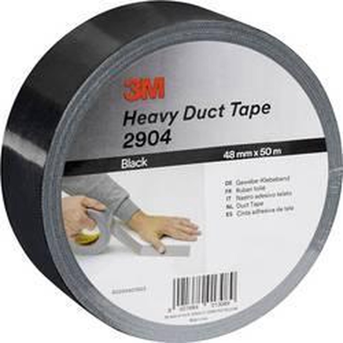 3M 2904D4850B Tekstiltape 3M™ 2904 Sort (L x B) 50 m x 48 mm 1 stk