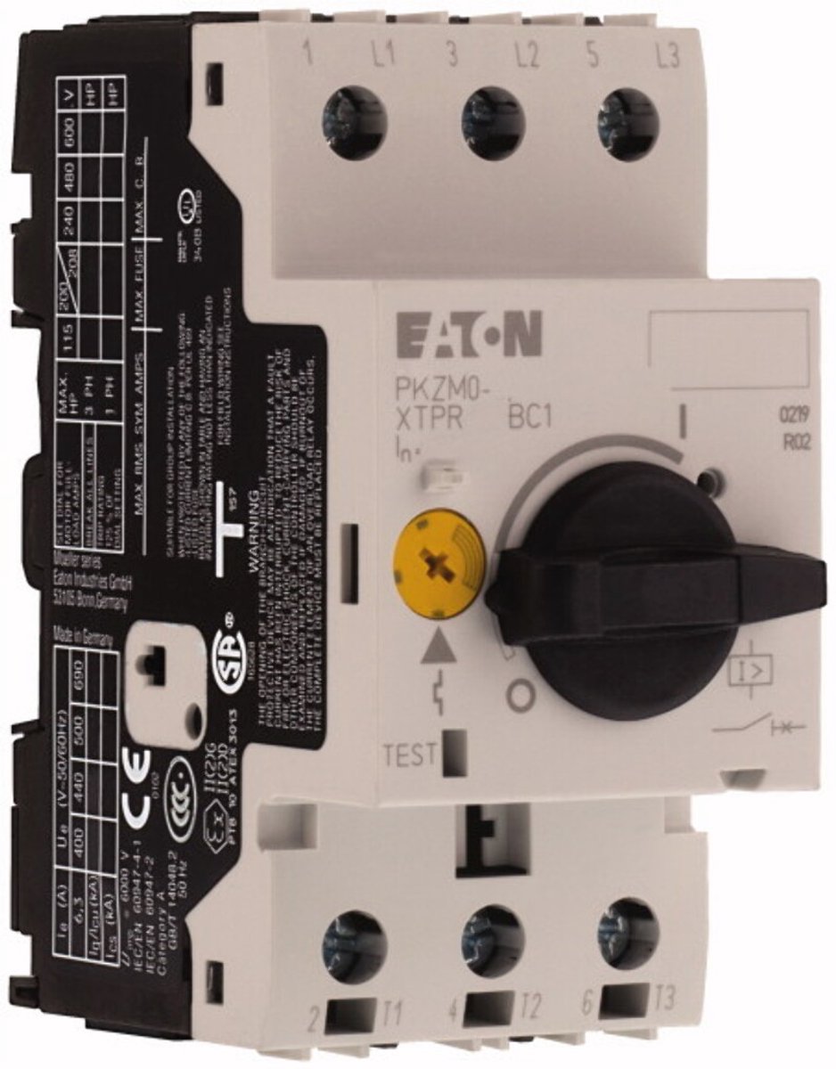Eaton 072738 PKZM0-6,3 Motorværn med drejeafbryder 690 V/AC 6.3 A 1 stk