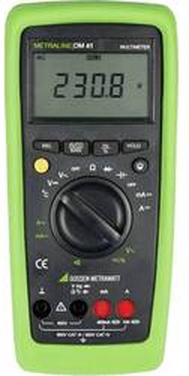 Gossen Metrawatt M192A Hånd-multimeter digital Kapacitetsmåling, med skærmbaggrundsbelysning, Hukommelse for øjebliksværdi, gennemgangsprøvning CAT III 600 V,