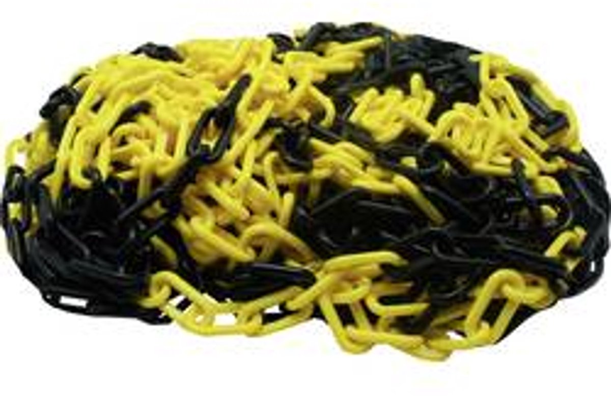 VISO CNJ801SBS Afspærringskæde Sort, Gul Plastic 25 m