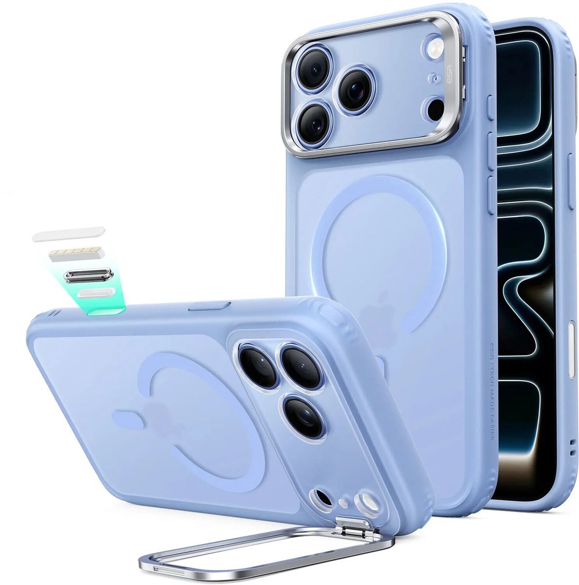 ESR  Case Apple iPhone 18 Pro, iPhone 17 Pro Frost, Lyseblå  1A90900602