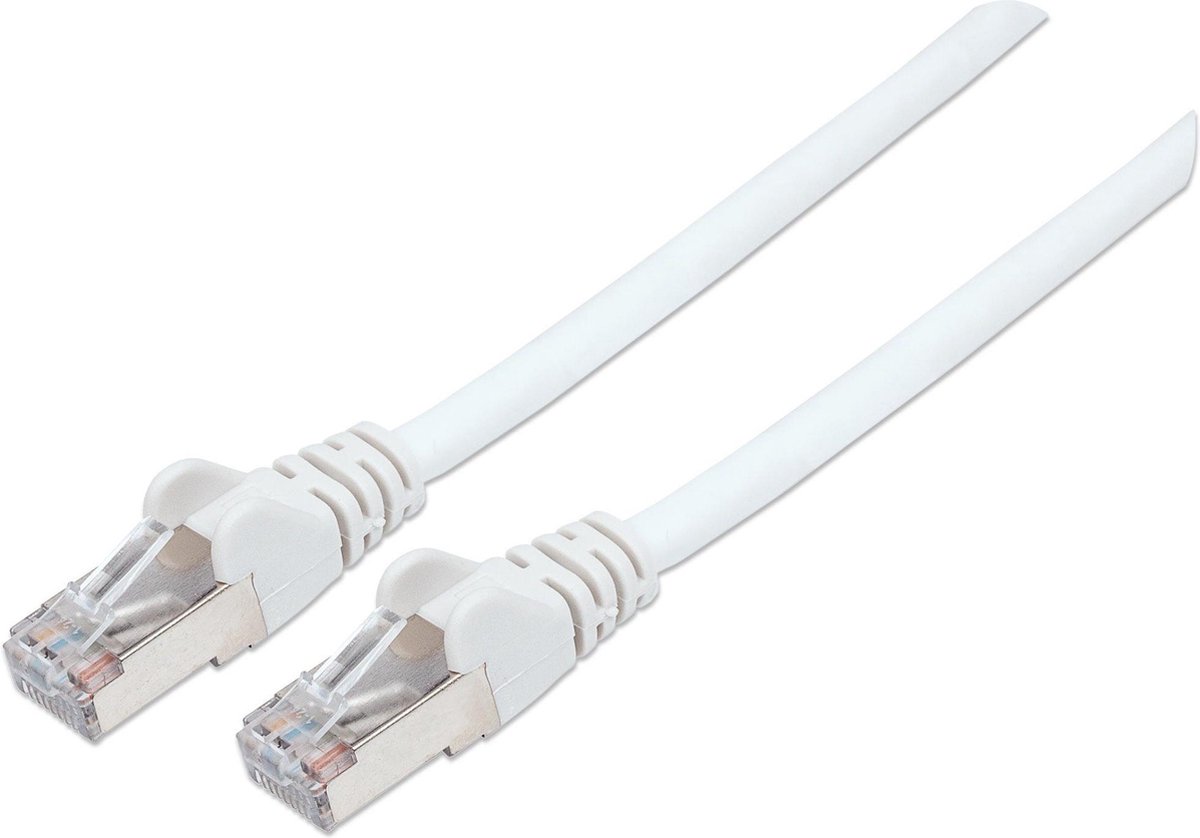 Intellinet 741385 RJ45 Netværkskabel, patchkabel CAT 6a (råkabel CAT 7) S/FTP 2.00 m Hvid Halogenfri 1 stk