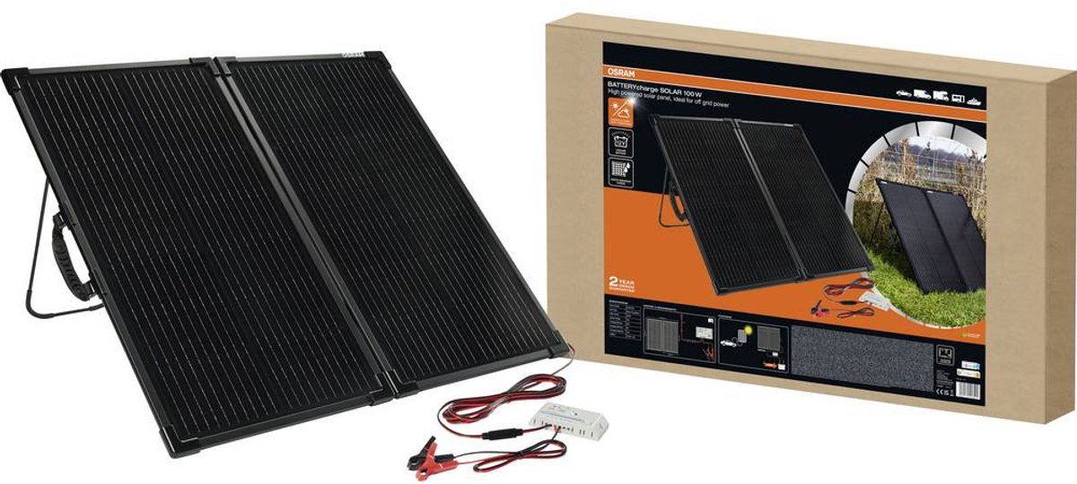 Osram Automotive BATTERYcharge SOLAR 100W Monokrystallint solcellemodul 100 W 12 V, 5 V