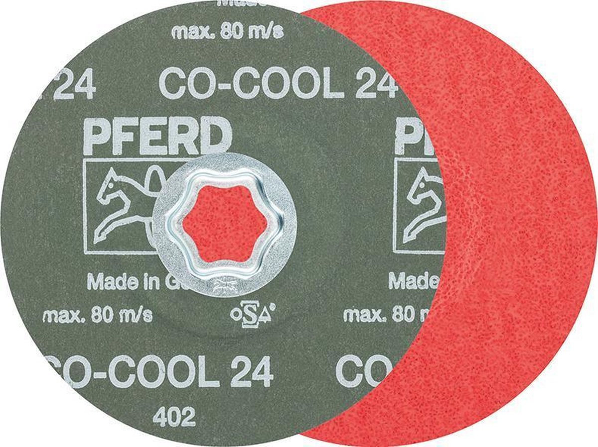 PFERD TOOLS 64193108 COMBICLICK keramiske korn fiberskive diameter 125 mm CO-COOL 80 for rustfrit stål Diameter 125 mm