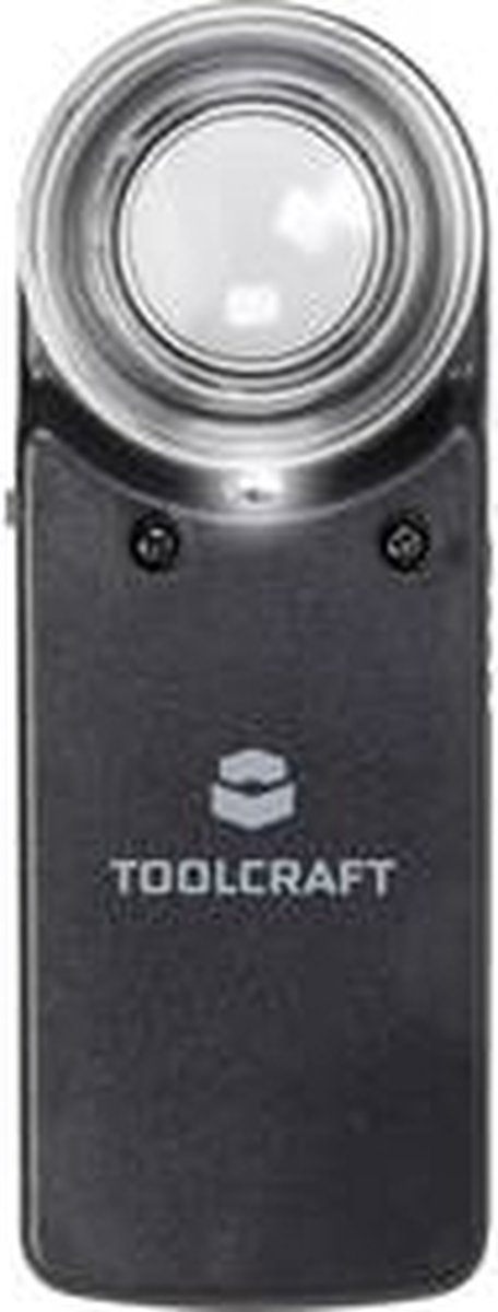 TOOLCRAFT 1303080 Håndlup med LED-belysning Forstørrelsesfaktor: 15 x Linsestørrelse: (Ø) 20 mm