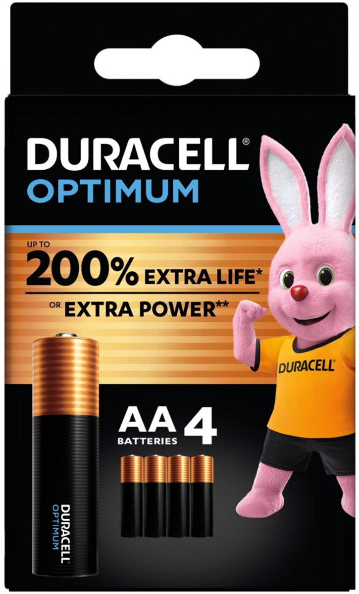 Duracell Optimum AA-batteri Alkali-mangan 1.5 V 4 stk