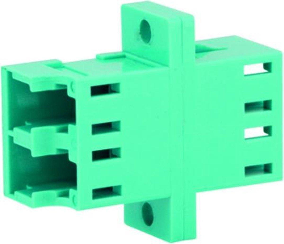 Telegärtner LC/APC duplex kobling, SM, keramikhylster, plastkabinet grøn, Z77