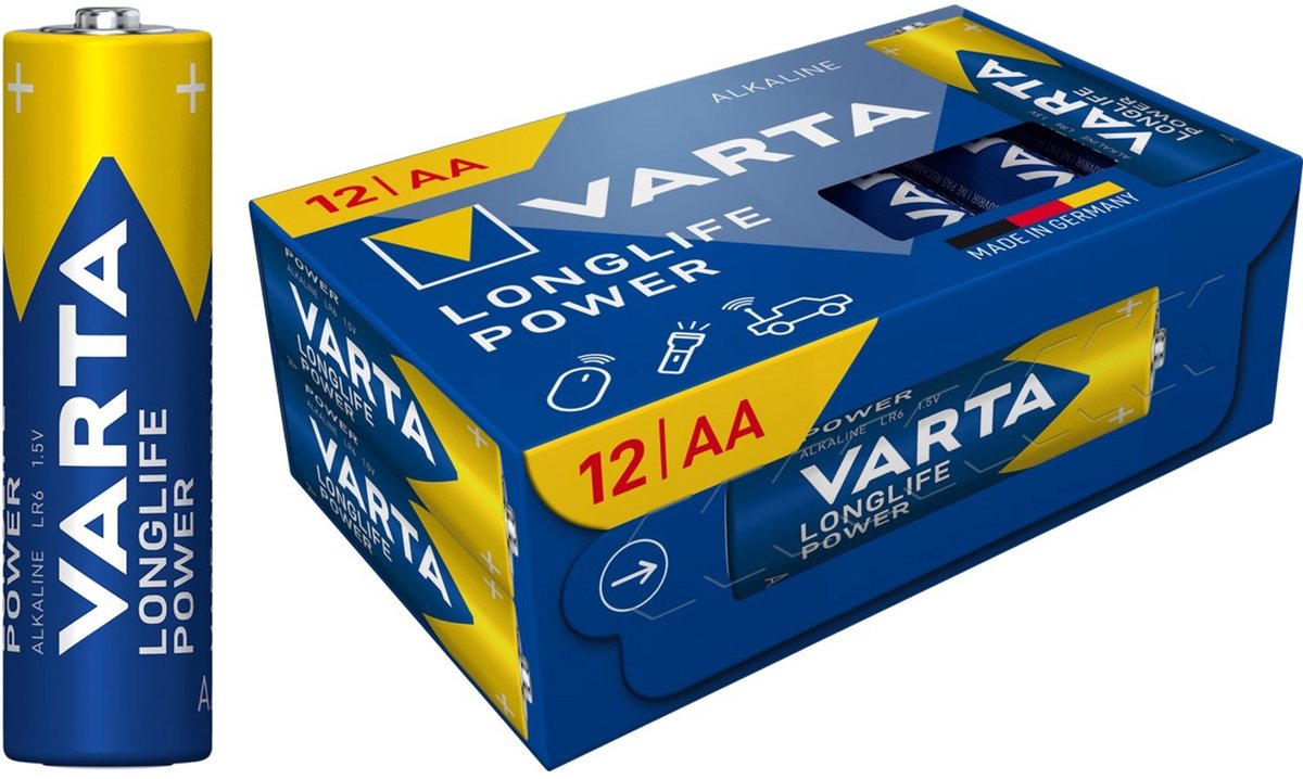 Varta VARTA Longlife Power AA Cube Pack12 AA-batteri Alkali-mangan 1.5 V 12 stk