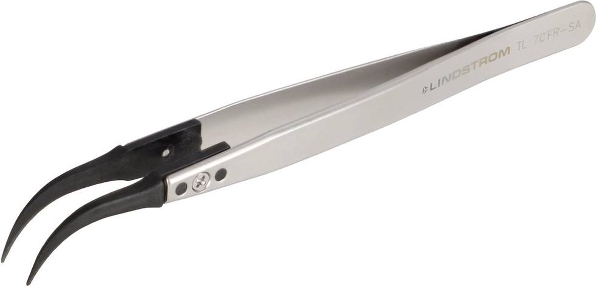 Lindström TL 7CFR-SA ESD Pincet 7CF Flad, bøjet 130 mm