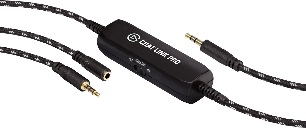 Elgato 10GBC9901 Chat Link Pro Jack Audio Adapter [1x 3.5 mm-stik - 2x 3.5 mm-stik, 3.5 mm-bøsning] Sort