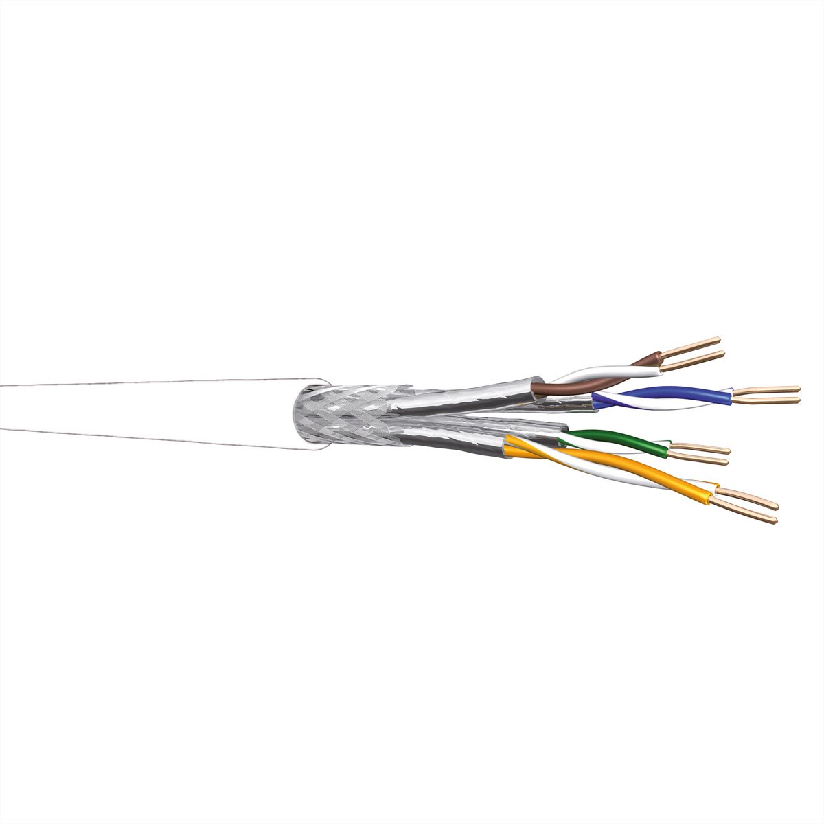 Draka UCHome SS26 Bulkkabel 350 m SFTP PiMF Cat 7 IEEE 802.3at halogenfri Riser robust hvid