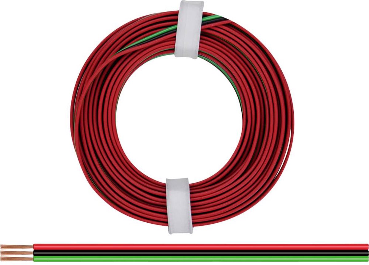 Donau Elektronik 318-014 Tråd 3 x 0.14 mm² + 3 x 0.14 mm² Rød, Grøn, Sort 5 m