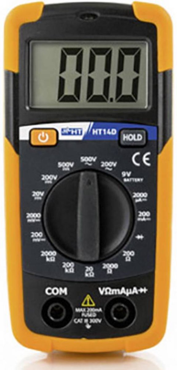 HT Instruments 1010160 Hånd-multimeter digital CAT II 600 V, CAT III 300 V Visning (counts): 2000
