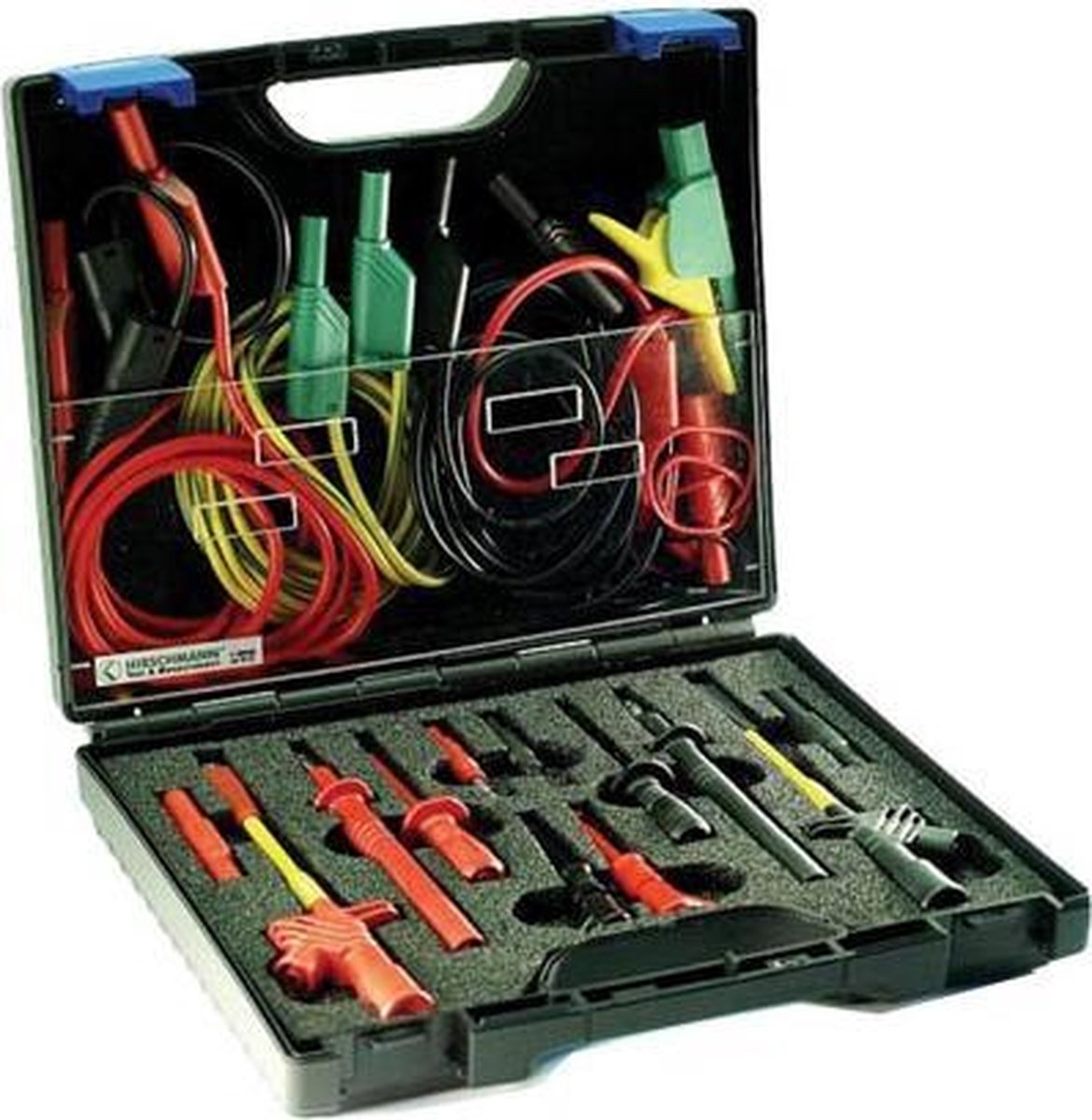 Hirschmann Test & Measurement PMS SKS Elektroinstallation Sikkerhedskrokodillenæbssæt Stikforbindelse 4 mm, Stikforbindelse 2 mm CAT III 1000 V Sort, Rød, Gul,