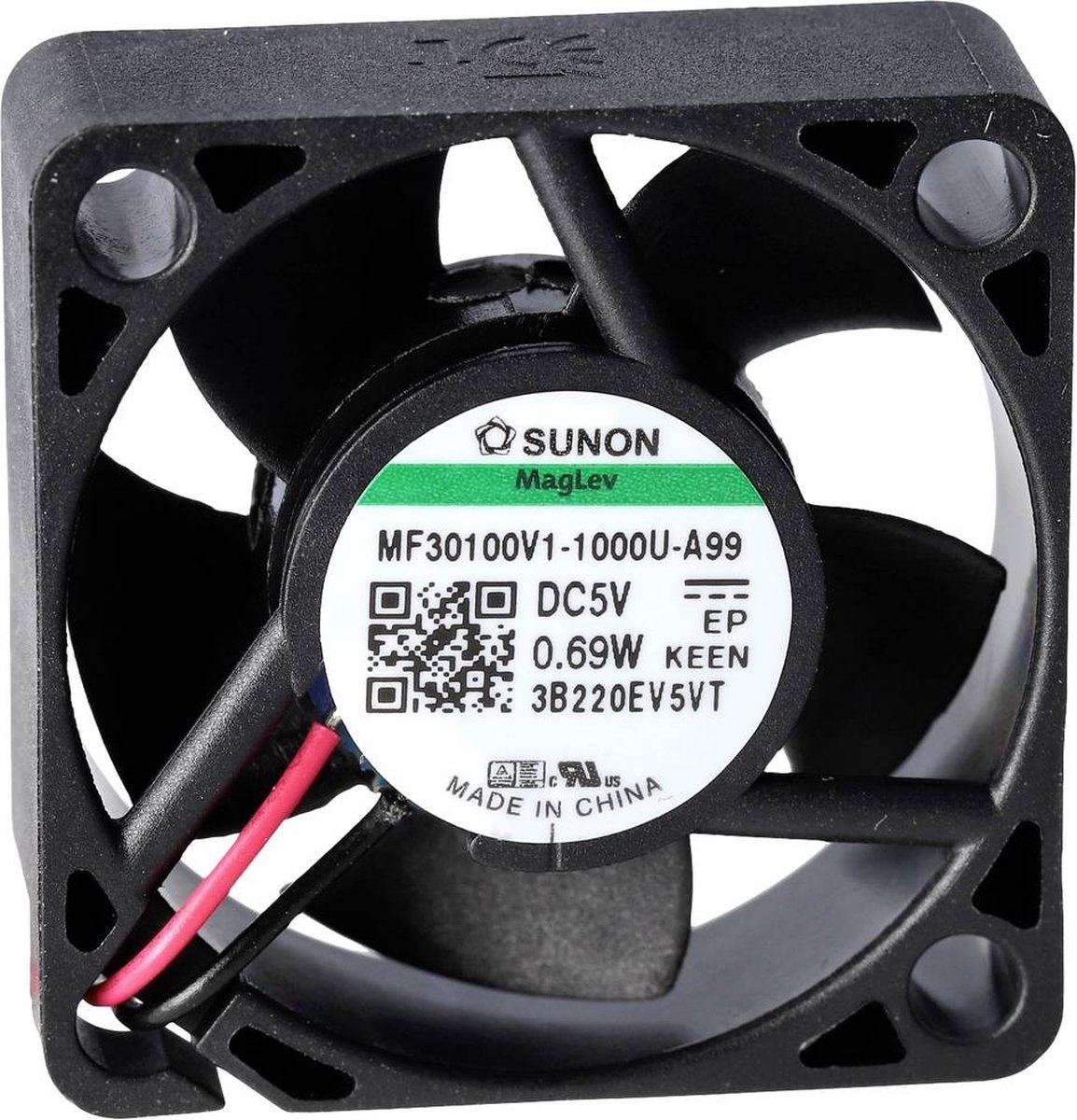 Sunon MF30100V1-1000U-A99 Aksial ventilator 5 V/DC 9.34 m³/h (L x B x H) 10 x 30 x 30 mm