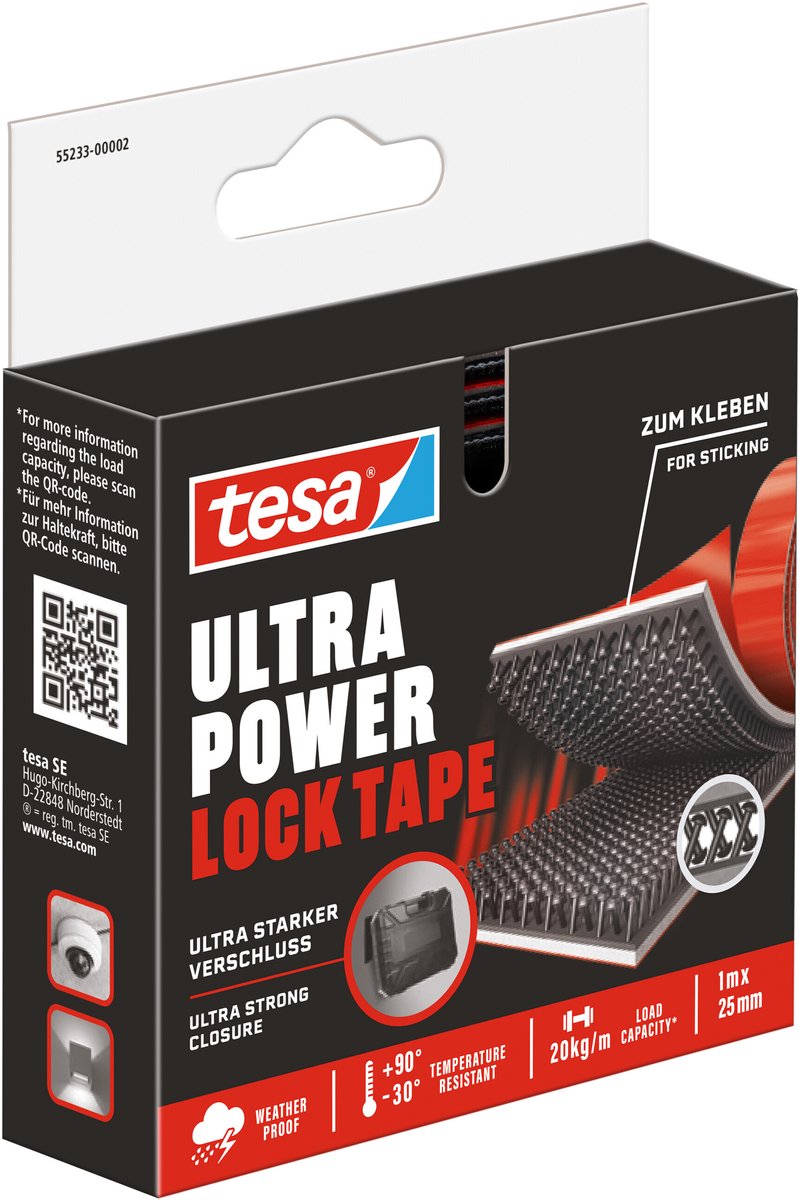 tesa Ultra Power Lock Burrebånd (L x B) 1 m x 25 mm 1 stk