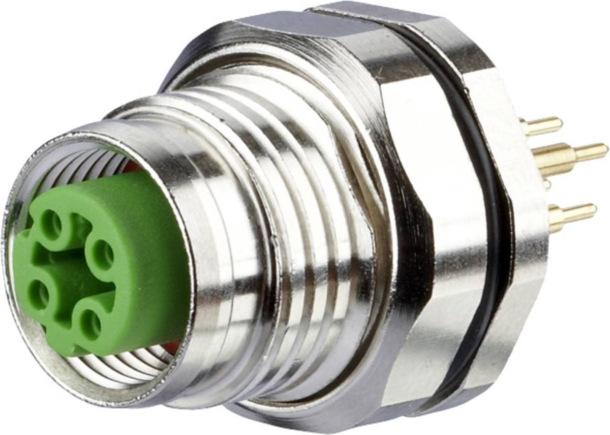 Metz Connect MMW370A1A1 Printpladestik M12 Bøsning Pol-tal (RJ): 4 1 stk Piece