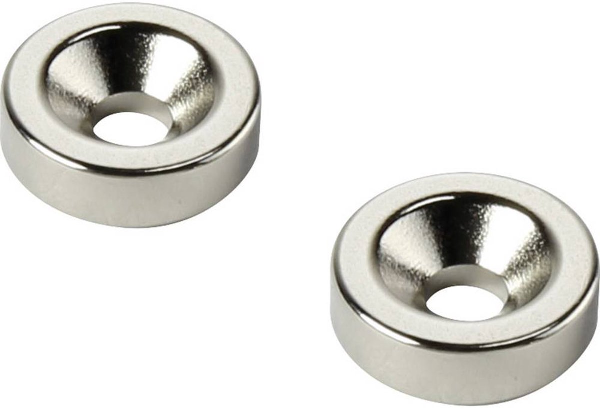TRU COMPONENTS TC-12250620 Permanent-magnet Ring (Ø x H) 25 mm x 3 mm M5 Grænsetemperatur (max.): 150 °C