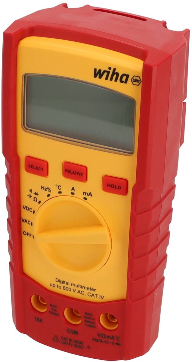 Wiha 45218 Hånd-multimeter digital CAT III 600 V, CAT IV 300 V