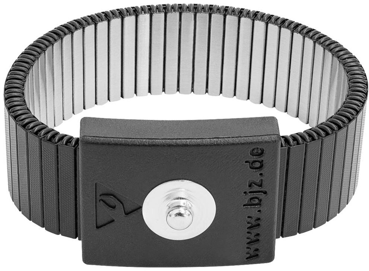 BJZ A-64106 ESD-metalarmbånd Sort