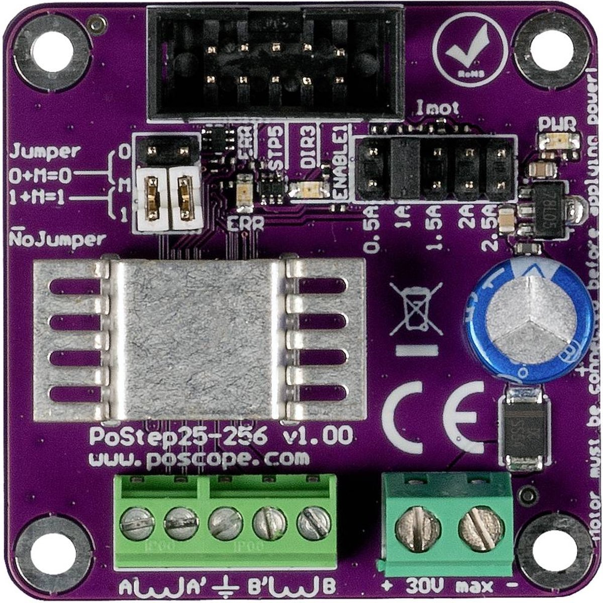 Joy-it PoStep25-256 Stepmotor-driver 2.5 A Skrueklemme