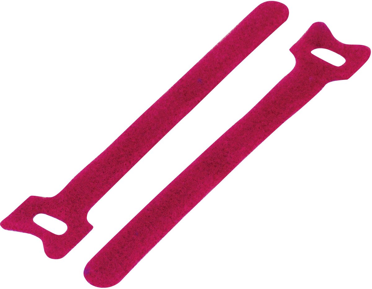 TRU COMPONENTS TC-12515092 Burrebåndkabelbinder til samling Burrebånd statisk loop del (L x B) 310 mm x 16 mm Rød 20 stk