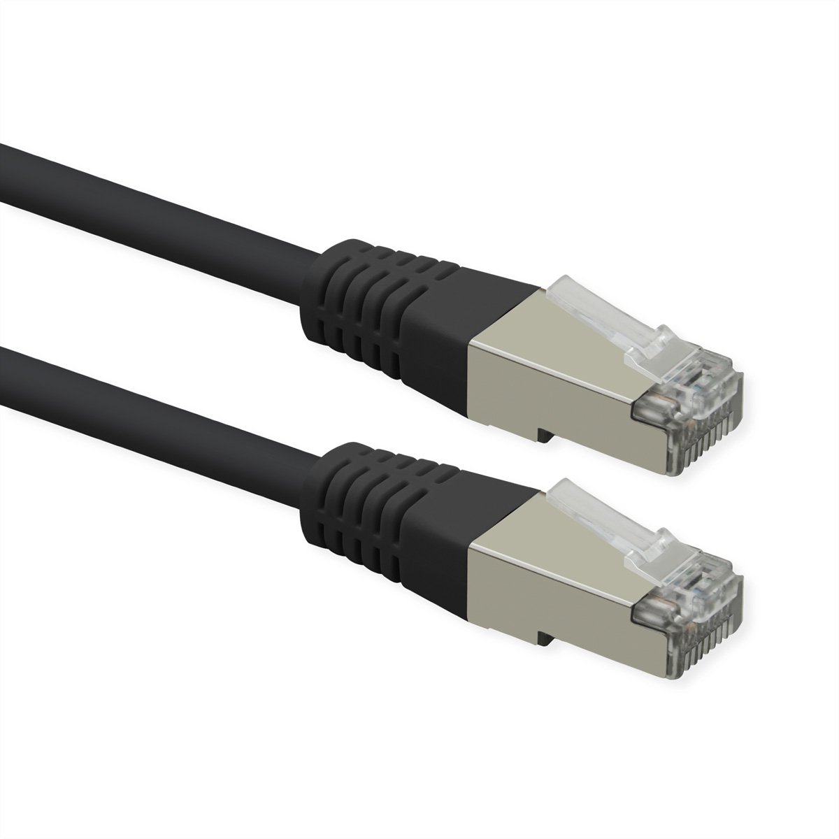 ROLINE patchkabel Cat.6 (klasse E), PoE, S/FTP (PiMF), sort, 7 m.