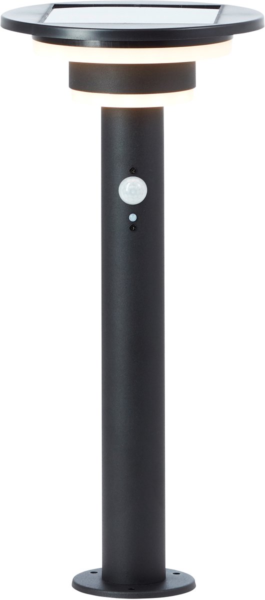 Brilliant G40406/06 Garvina Solcelle-udendørsstanderlampe med bevægelsessensor LED modul LED indbygget 3 W Sort