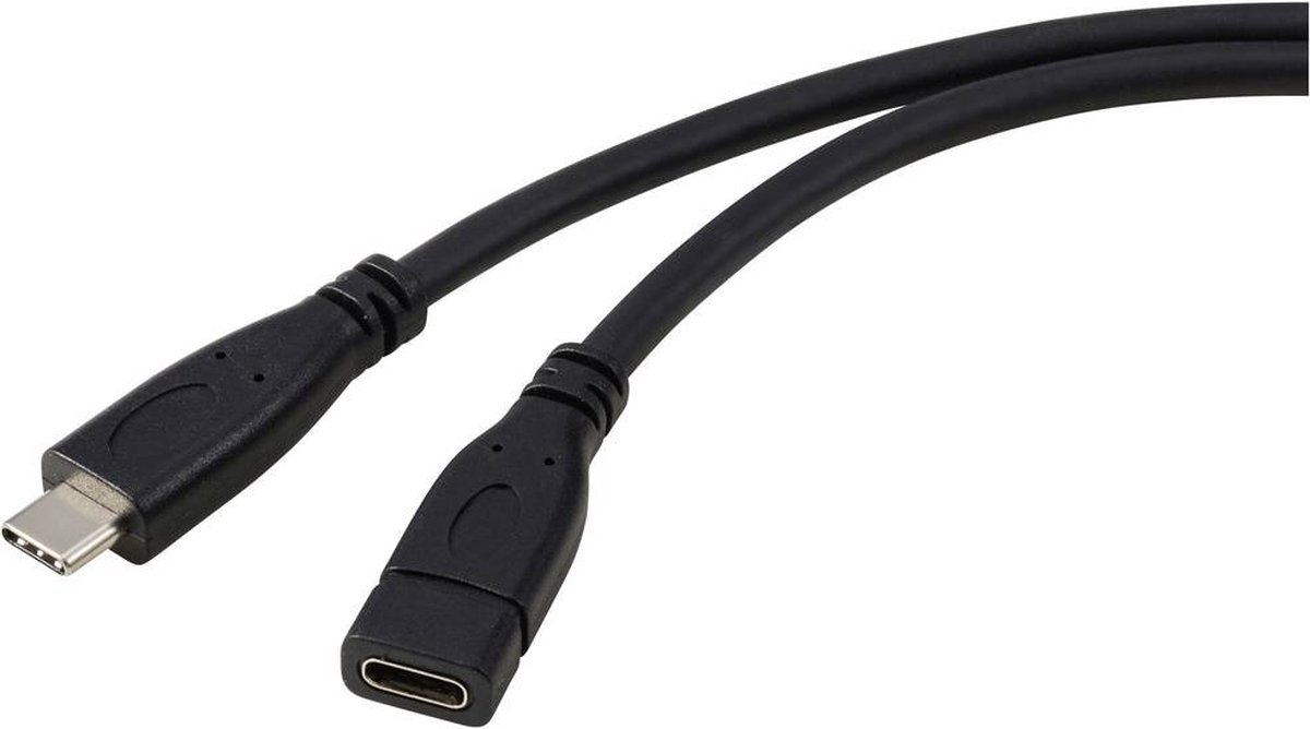 Renkforce USB-kabel USB 3.2 Gen1 USB-C® stik, USB-C® bøsning 1.00 m Sort RF-5720414