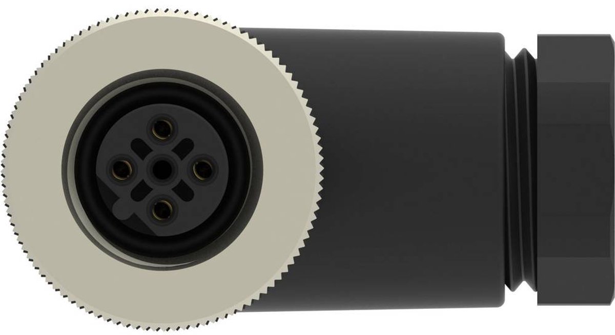 TE Connectivity T4112402041-000 Sensor-, aktuator-stik, M12 Tilslutning, vinklet Pol-tal (RJ): 4 1 stk