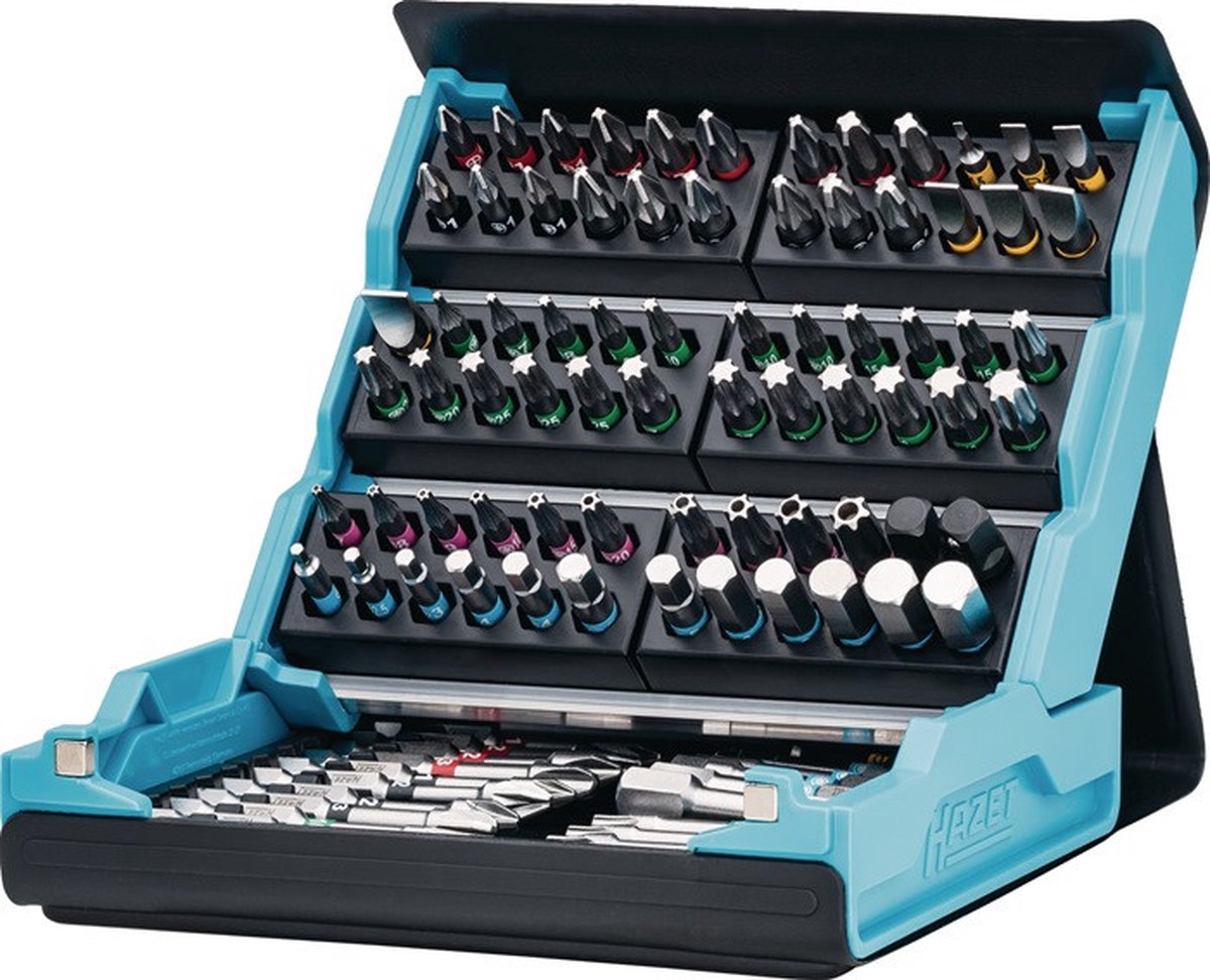 Hazet 2200SC-3 Bitsæt 96 dele Kærv, Krydskærv Phillips, Krydskærv Pozidriv, Unbrako, Indvendig-TORX, Tamper Resistant Torx