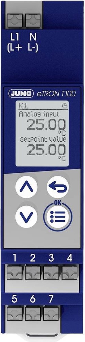 Jumo Digital termostat 00721265 Sensortype Pt100 Måleområde temperatur-200 til 600 °C