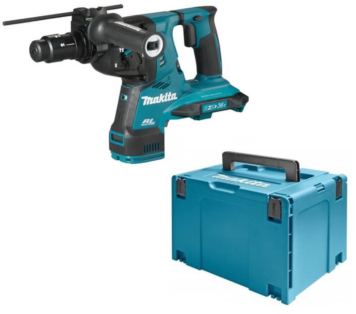 Makita DHR281ZJ SDS-Plus-Batteri-kombihammer 18 V uden batteri, uden oplader