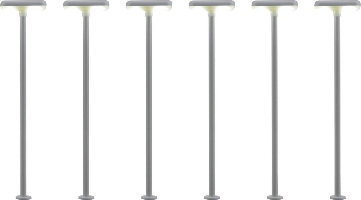 Viessmann Modelltechnik H0 Perronlygte dubbel Færdig model 63646 6 stk