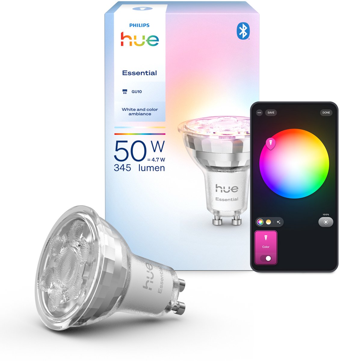Philips Hue LED-pærer 929004235701 EEK: F (A - G) Hue Essential White & Col. Amb. Flerfarvet