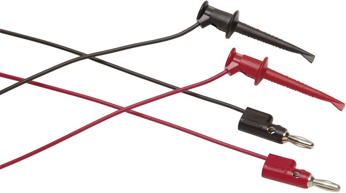 Fluke TL940 Prøveledning sæt Krokodillenæb Bananstik 4 mm 0.90 m Rød, Sort 1 stk